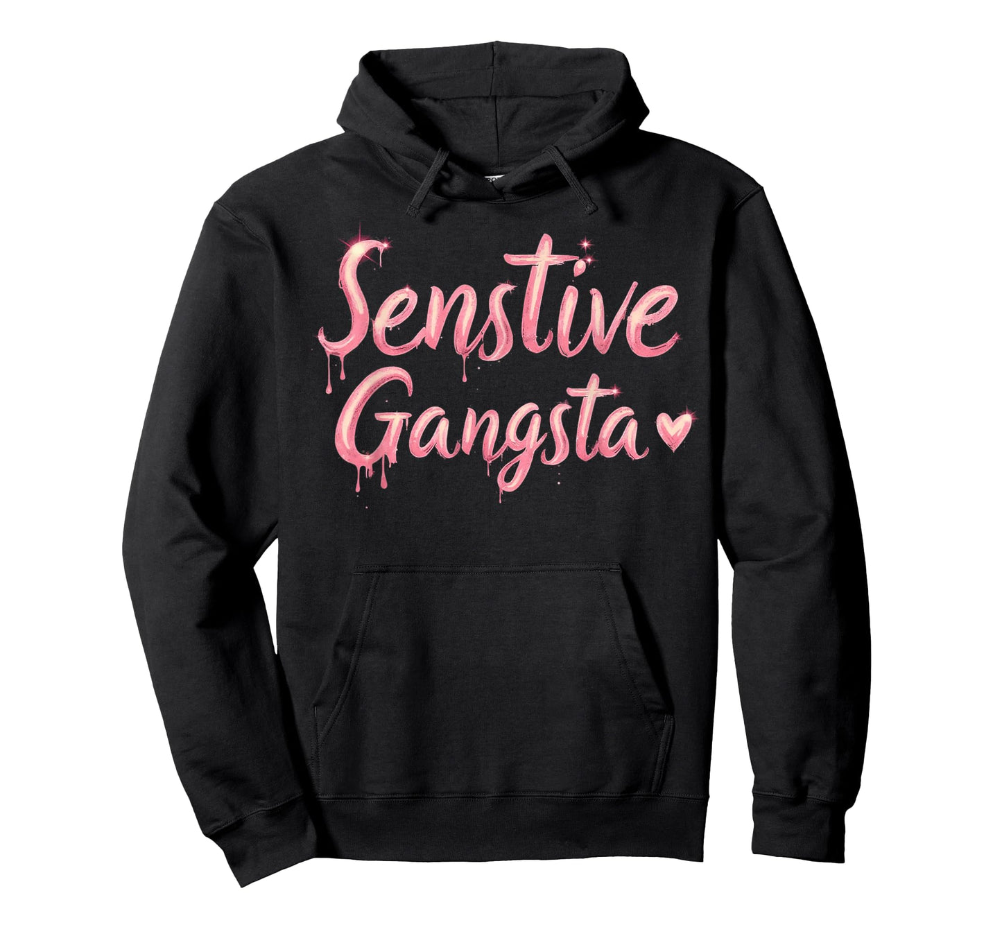 Retro Vintage Sensitive Gangsta I'm Sensetive Gangsta Girls T-Shirt