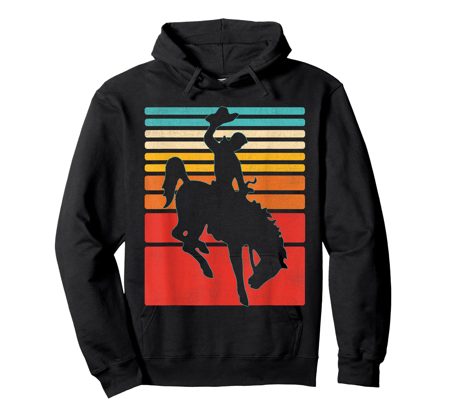 Rodeo Bucking Bronco Horse Retro Style T-Shirt