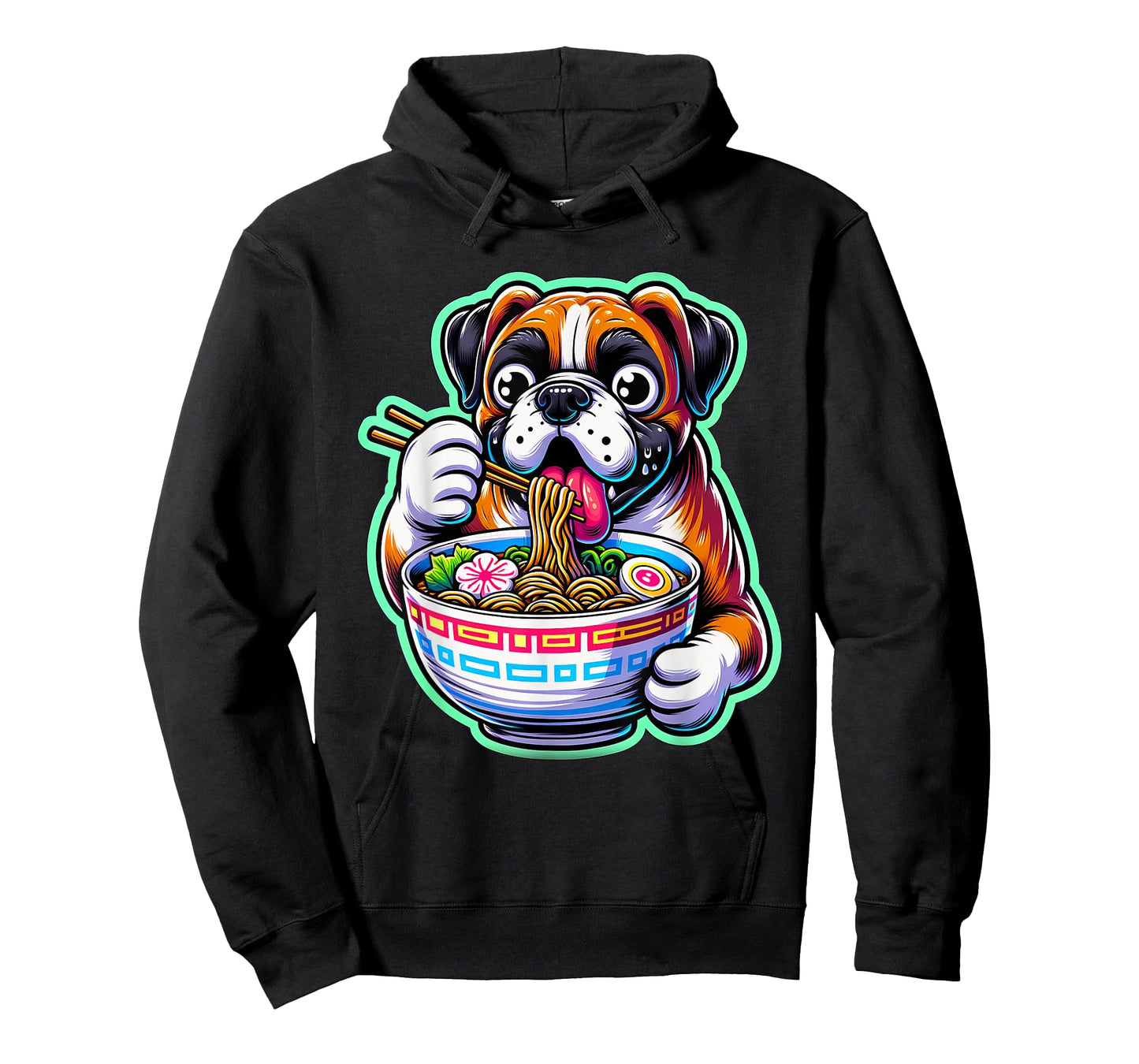 Kawaii Anime Boxer Dog Ramen T-Shirt