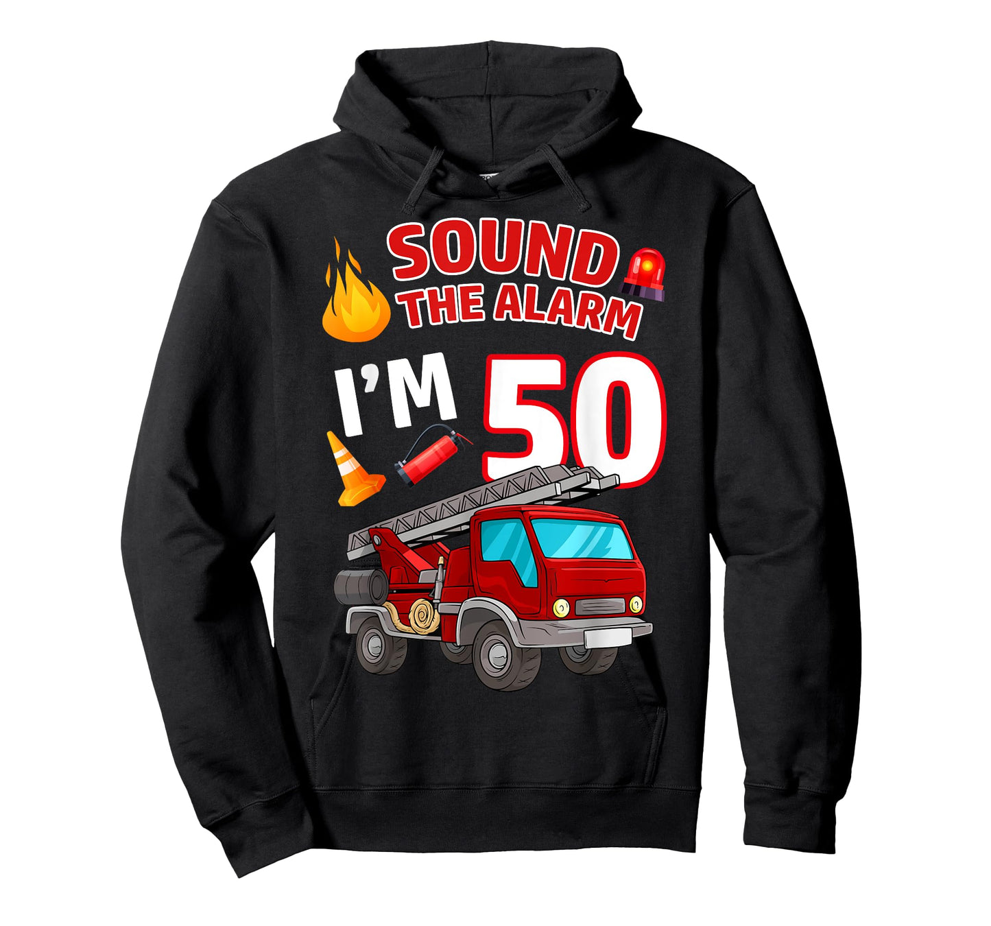 Fire Truck 50th Birthday Firefighter Fireman 50 Year Old T-Shirt