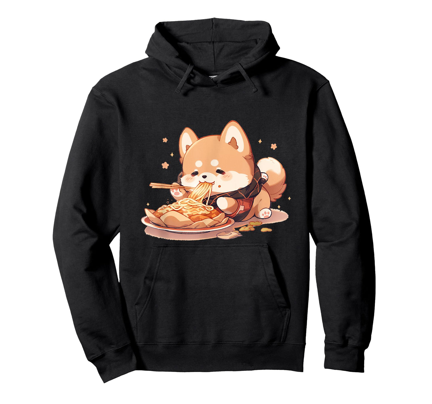 Kawaii Cute Anime Shiba Inu Dog Otaku Japanese Ramen Noodles T-Shirt