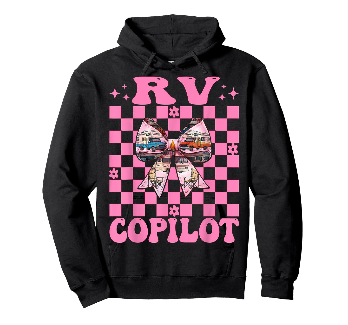 RV Copilot RV Camping Camper Motorhome Girl Mom Coquette Bow T-Shirt