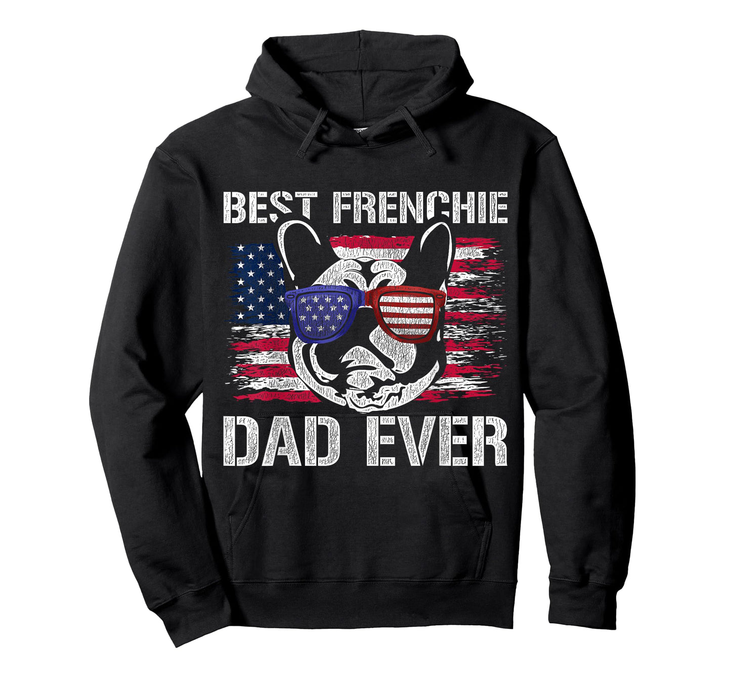 Patriotic Frenchie Dad Dog US Flag Men Gift French Bulldog T-Shirt