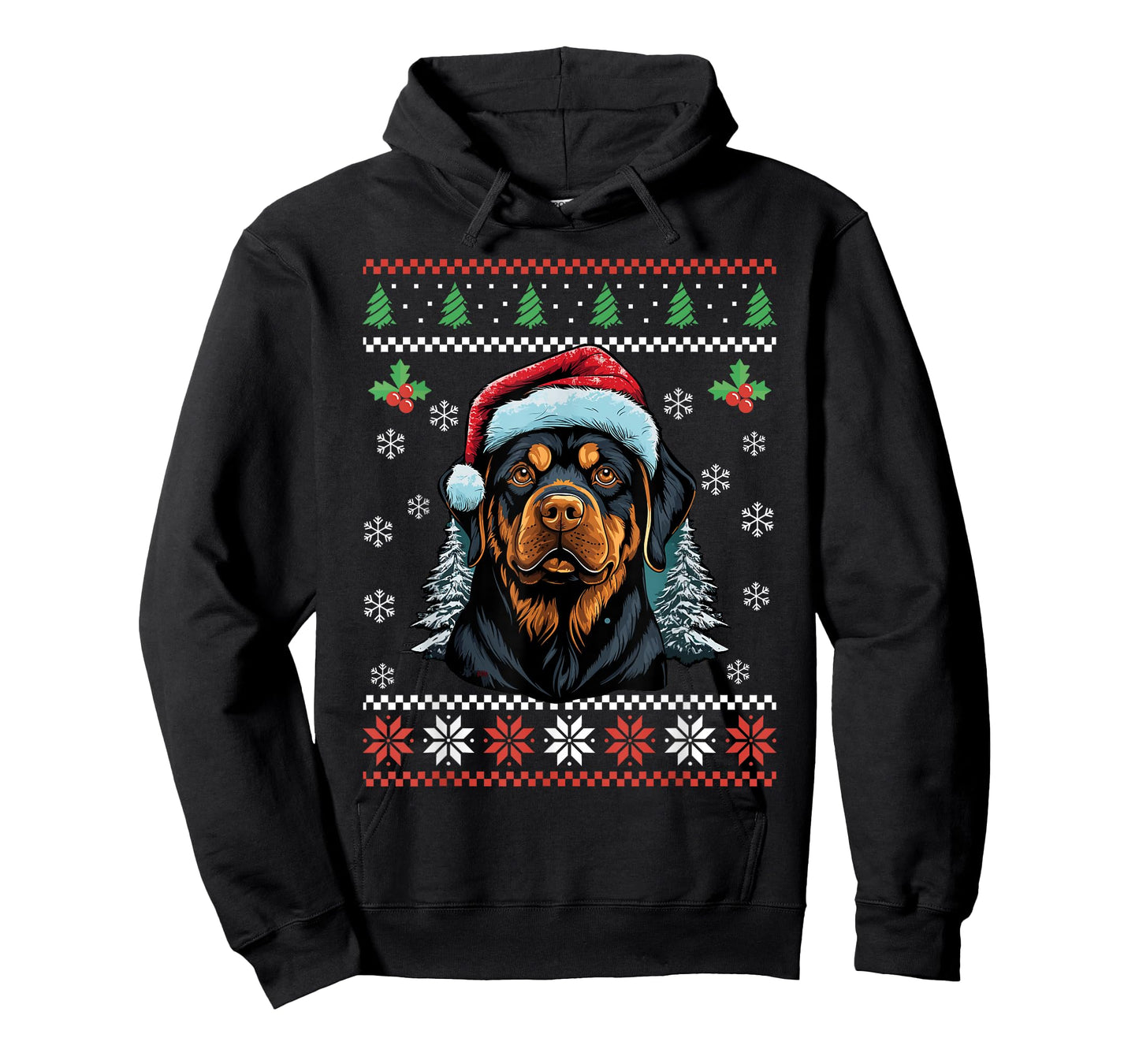 Rottweiler Dog Ugly Christmas Sweater Xmas For Adults Kids T-Shirt