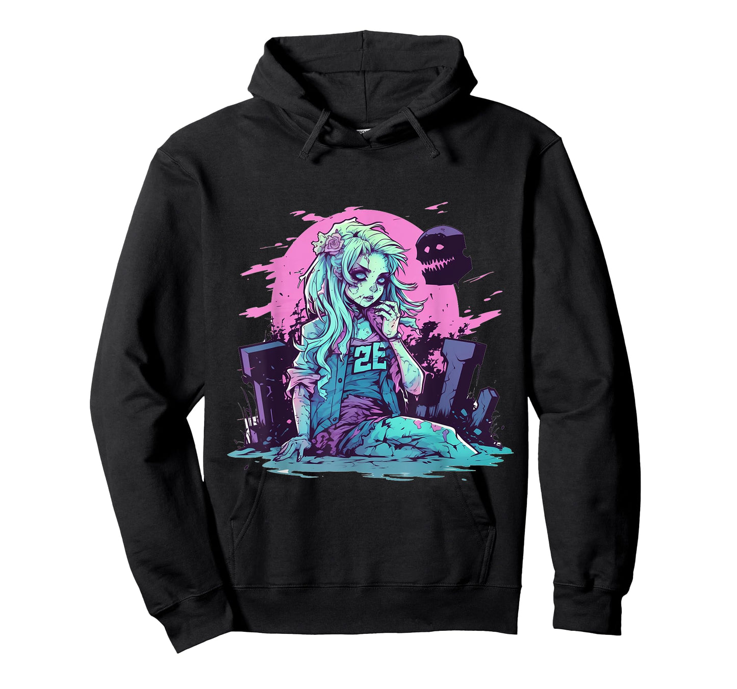Anime Girl Zombie Halloween Costume Manga Otaku Women Kids T-Shirt