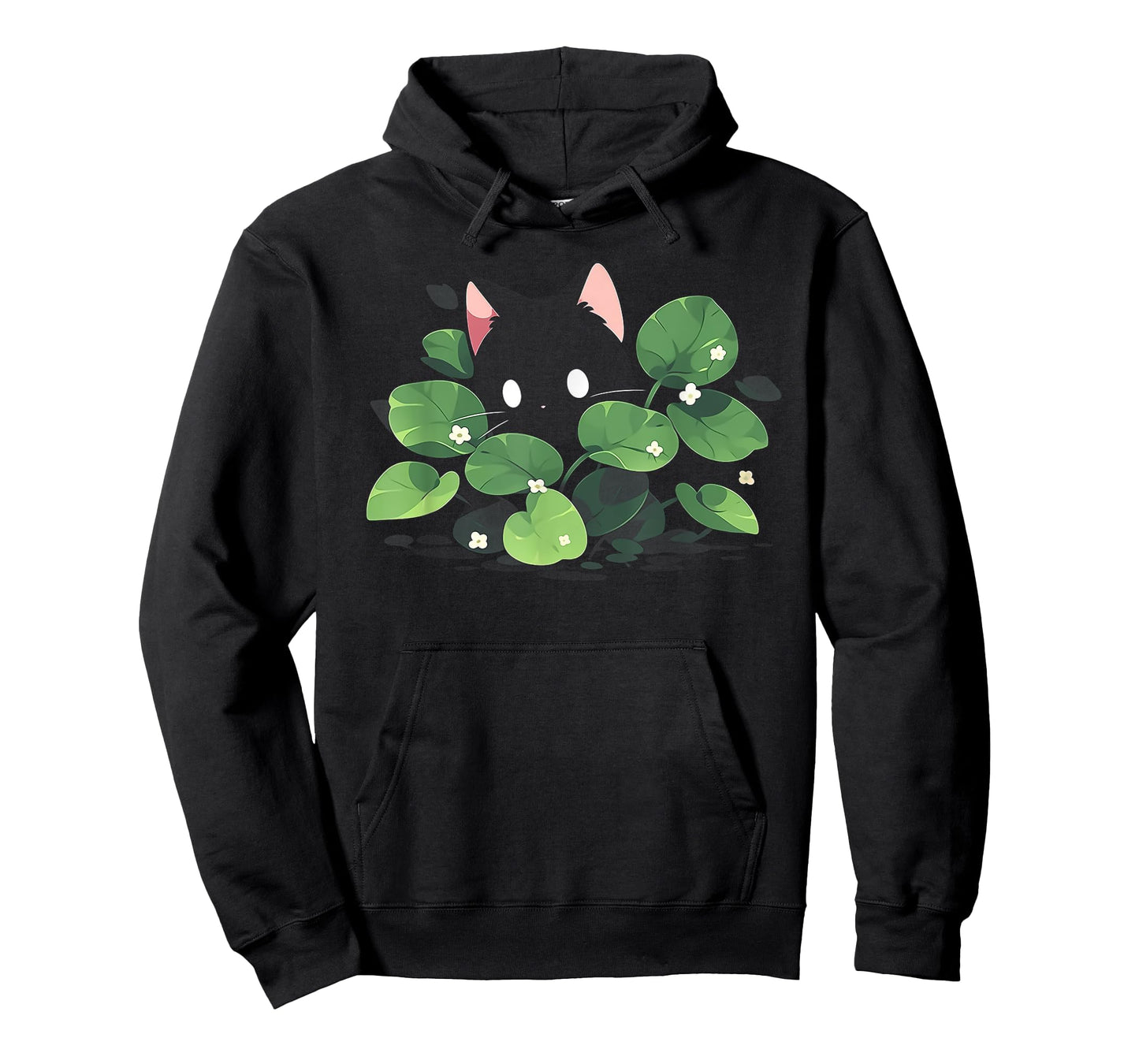Kawaii Black Cat with Sprout | Crazy Plant Lady Plants Lover T-Shirt