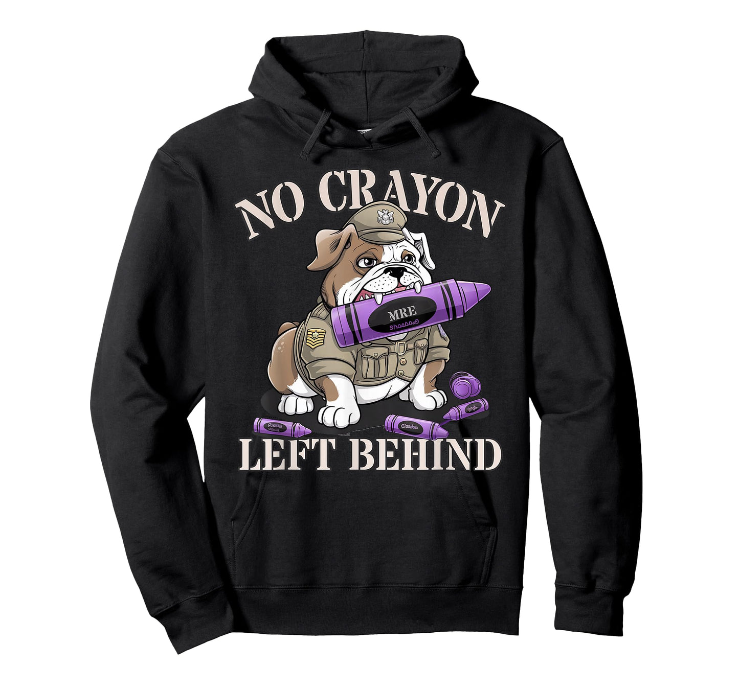 Sarcastic NO CRAYON LEFT BEHIND Proud Crew Military Corps T-Shirt