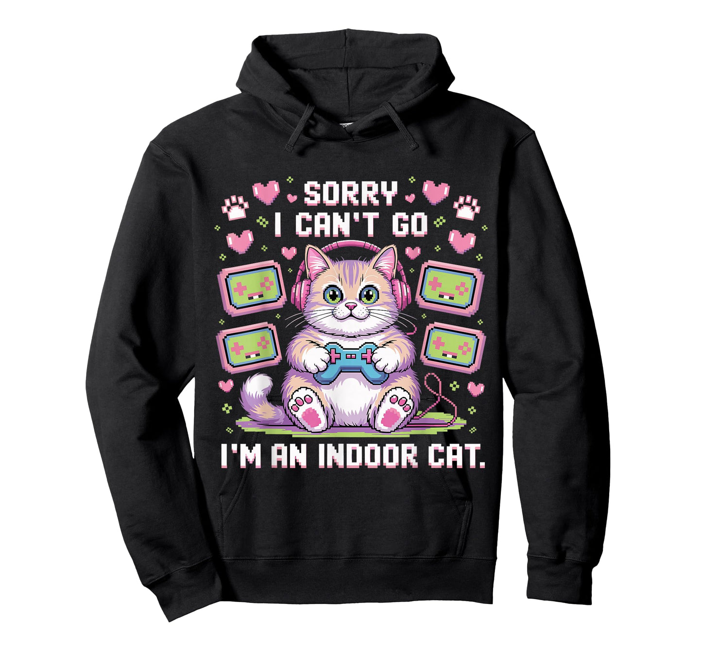 Sorry I Can't Go I'm an Indoor Cat Funny Kitten Pet Lover T-Shirt