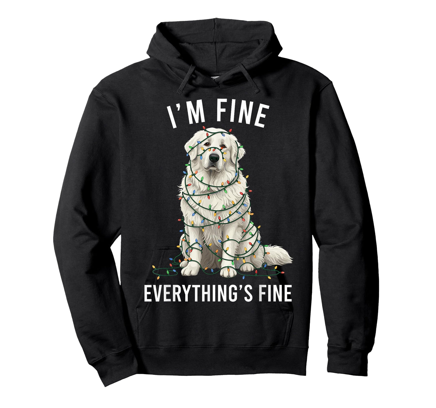 Great Pyrenees Christmas I'm Fine Everything is Fine T-Shirt
