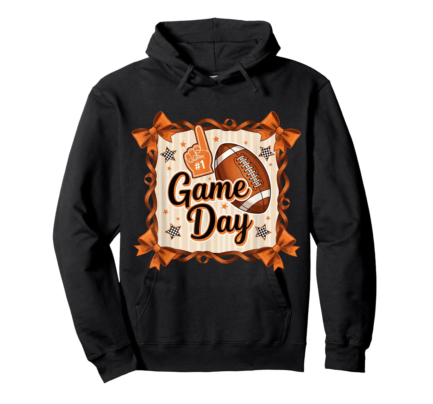 Game Day Football Season Football Bow Girls Women T-Shirt