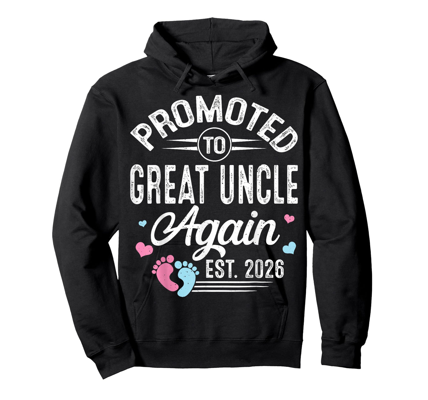 Promoted to Great Uncle Again Est 2026 Baby Gender Reveal T-Shirt