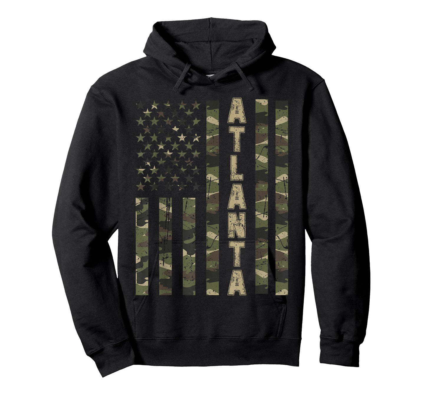 Atlanta United States Distressed Camo w US Flag T-Shirt