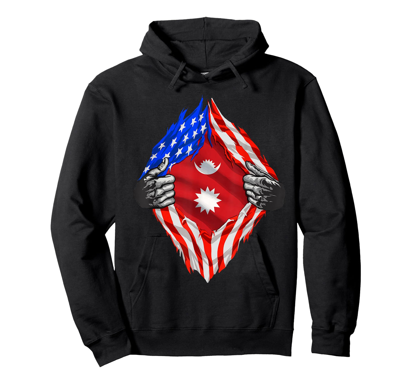 Nepali Tshirt Super USA Nepal Flag Nepalese American Roots T-Shirt