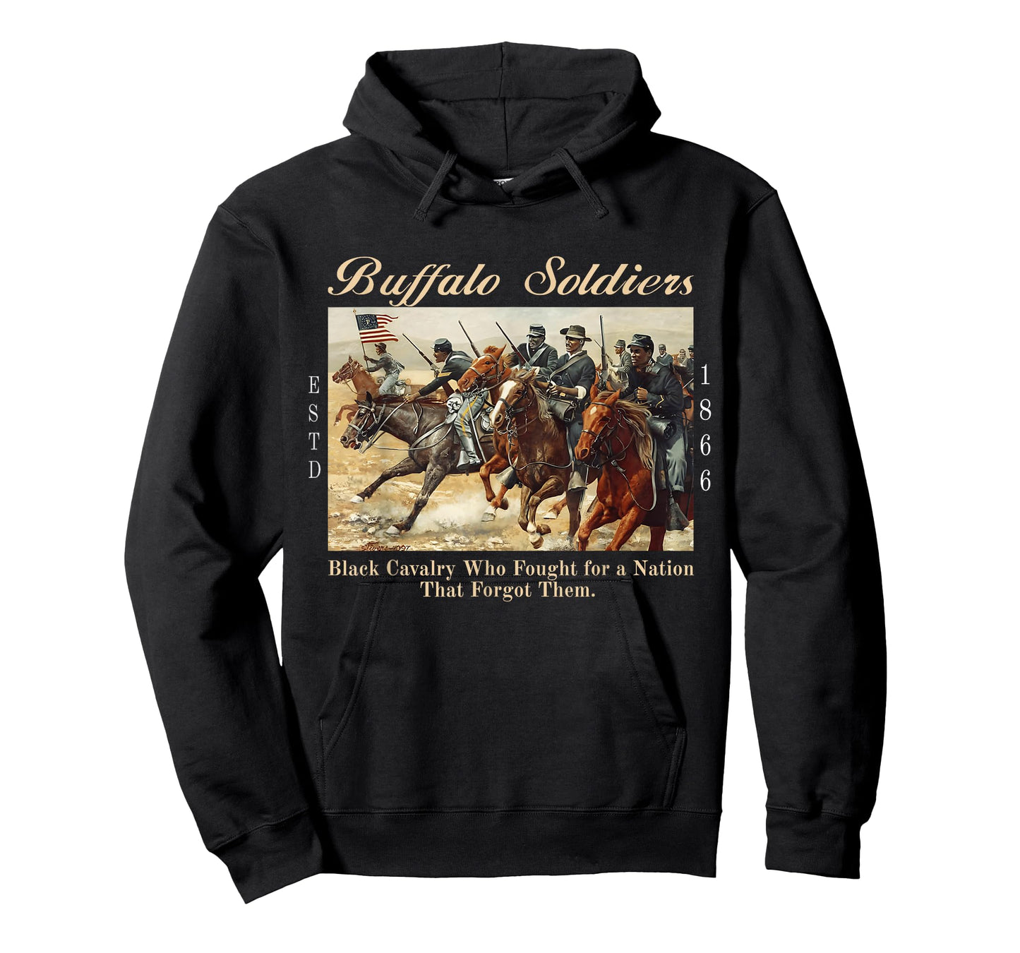 African American Black History Military USA Buffalo Soldiers T-Shirt