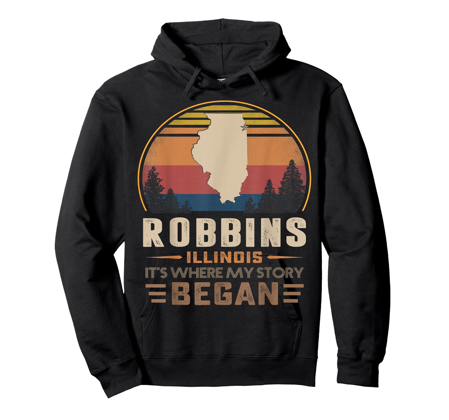 Vintage Robbins Illinois Hometown My Story Began T-Shirt