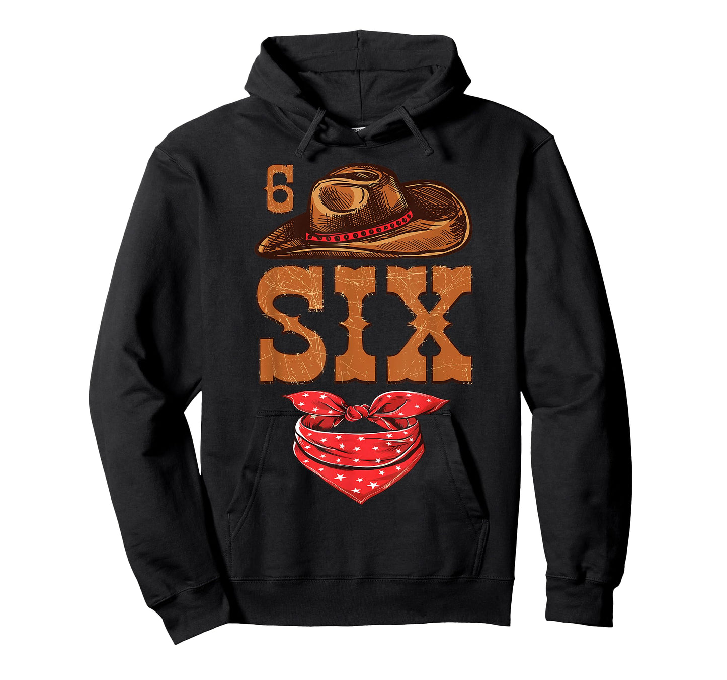 6 Years Old Boys Girls Western 6th Birthday Cowboy Cowgirl T-Shirt