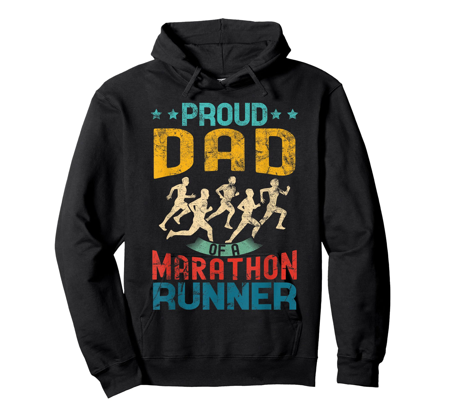 Proud dad of a marathon runner dad gifts vintage distressed T-Shirt