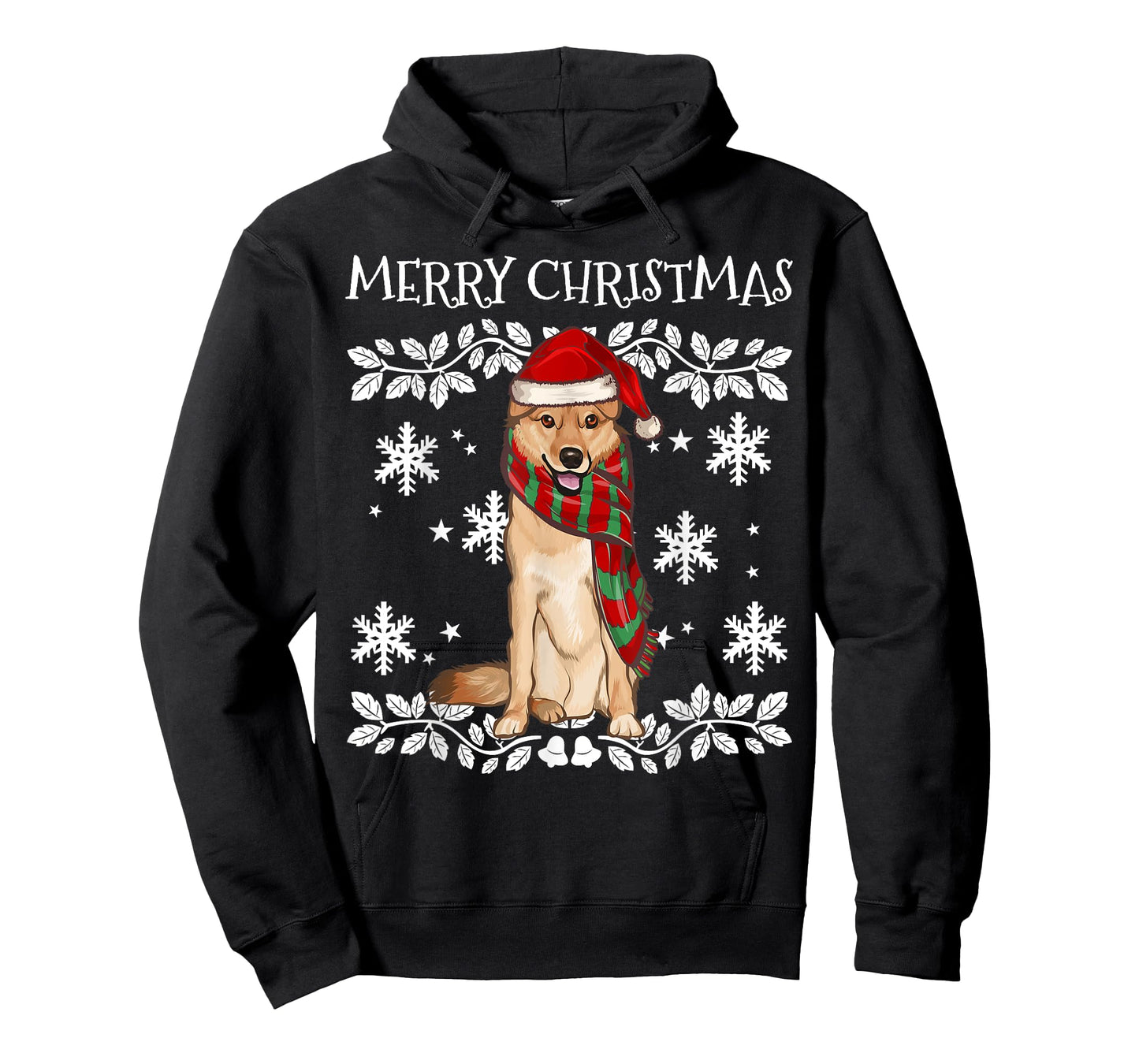 Merry Christmas Ornament Finnish Spitz Xmas Santa T-Shirt
