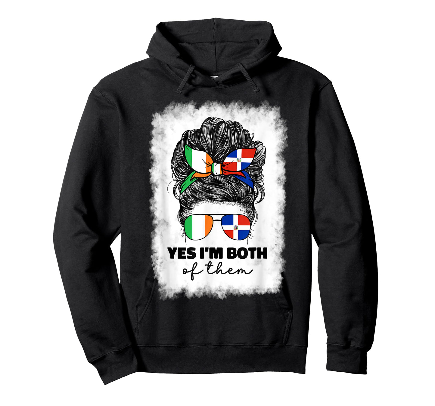 Half Dominican Republic And Irish Ireland Flag Girl Women T-Shirt