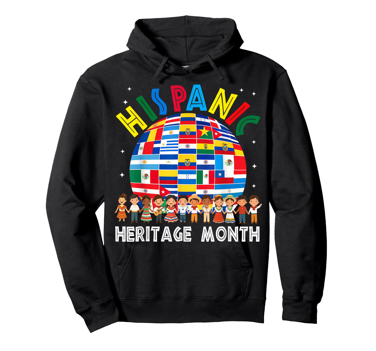 Hispanic Heritage Month Latino Countries Flags Sunflower T-Shirt
