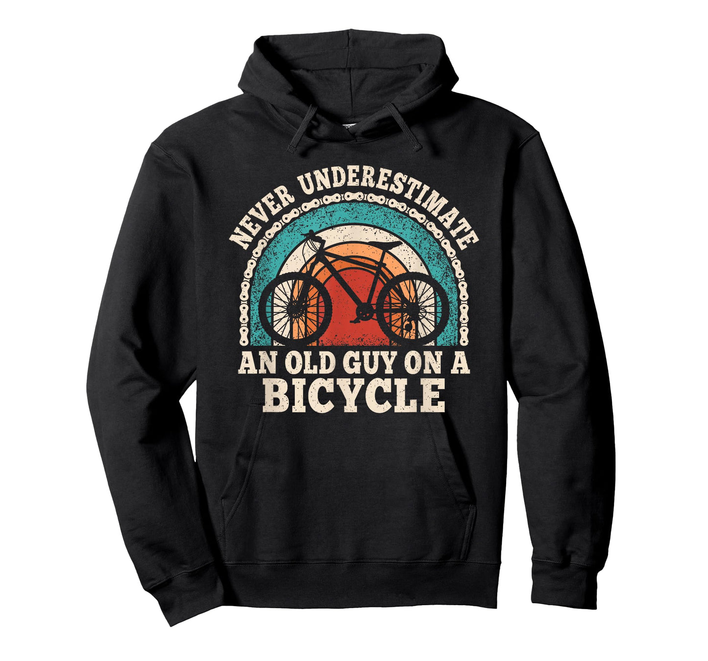 Never Underestimate An Old Guy On A Bicycle Cycling Bike Men T-Shirt