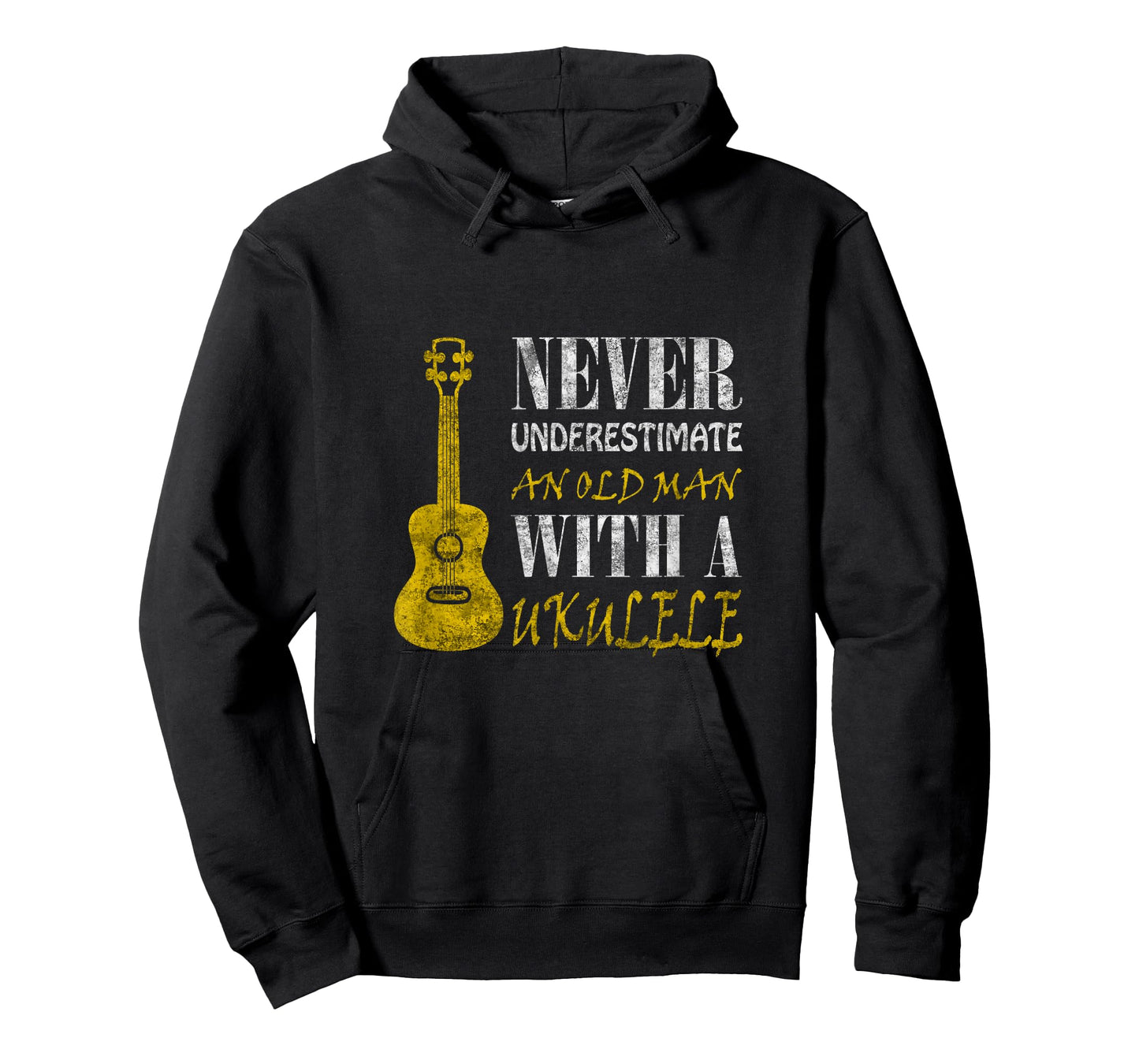 Never underestimate an old man with a ukulele T-Shirt