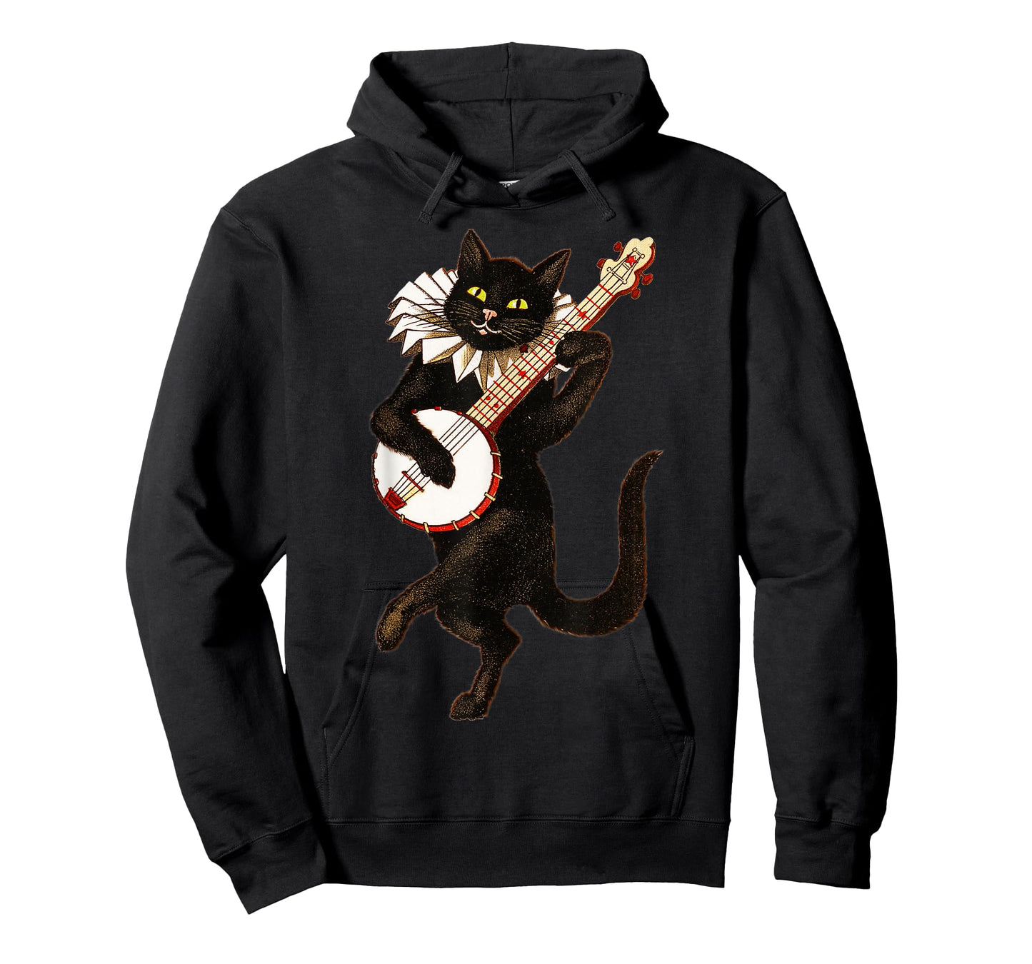 Vintage Silly Weird Cat Playing Banjo Country Cat Lover T-Shirt