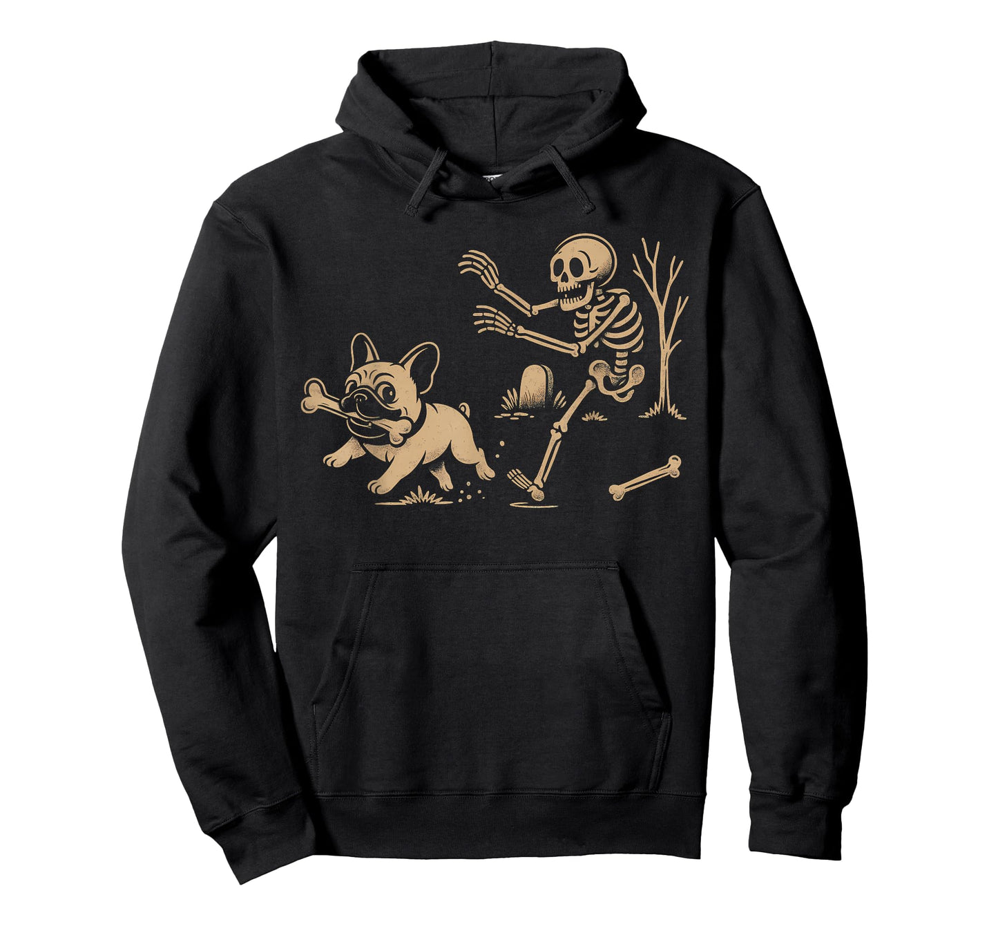 French Bulldog Halloween Frenchie Skeleton Chase Spooky T-Shirt