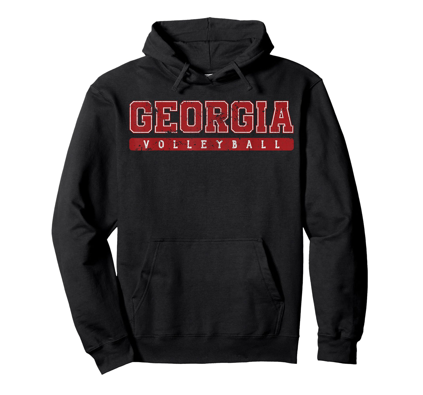 Georgia Volleyball Red Vintage Text T-Shirt