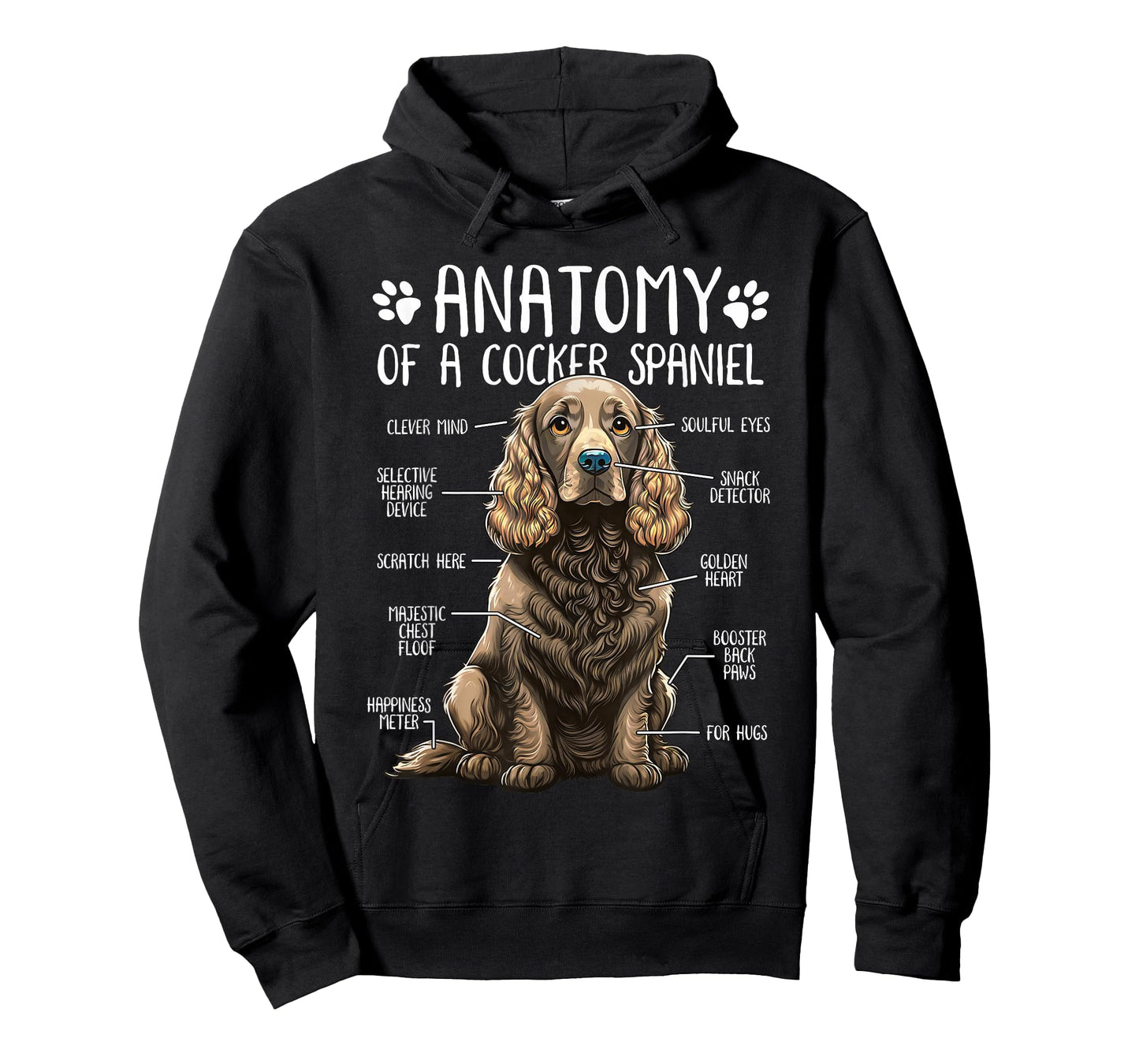 Funny Anatomy Cocker Spaniel Dog Cocker Spaniel Lover T-Shirt