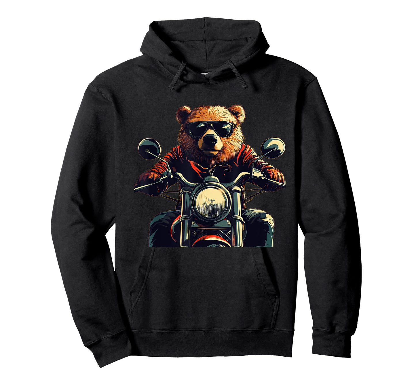 Biker Bear Costume with Cool Sunglasses and Motorcycle T-Shirt