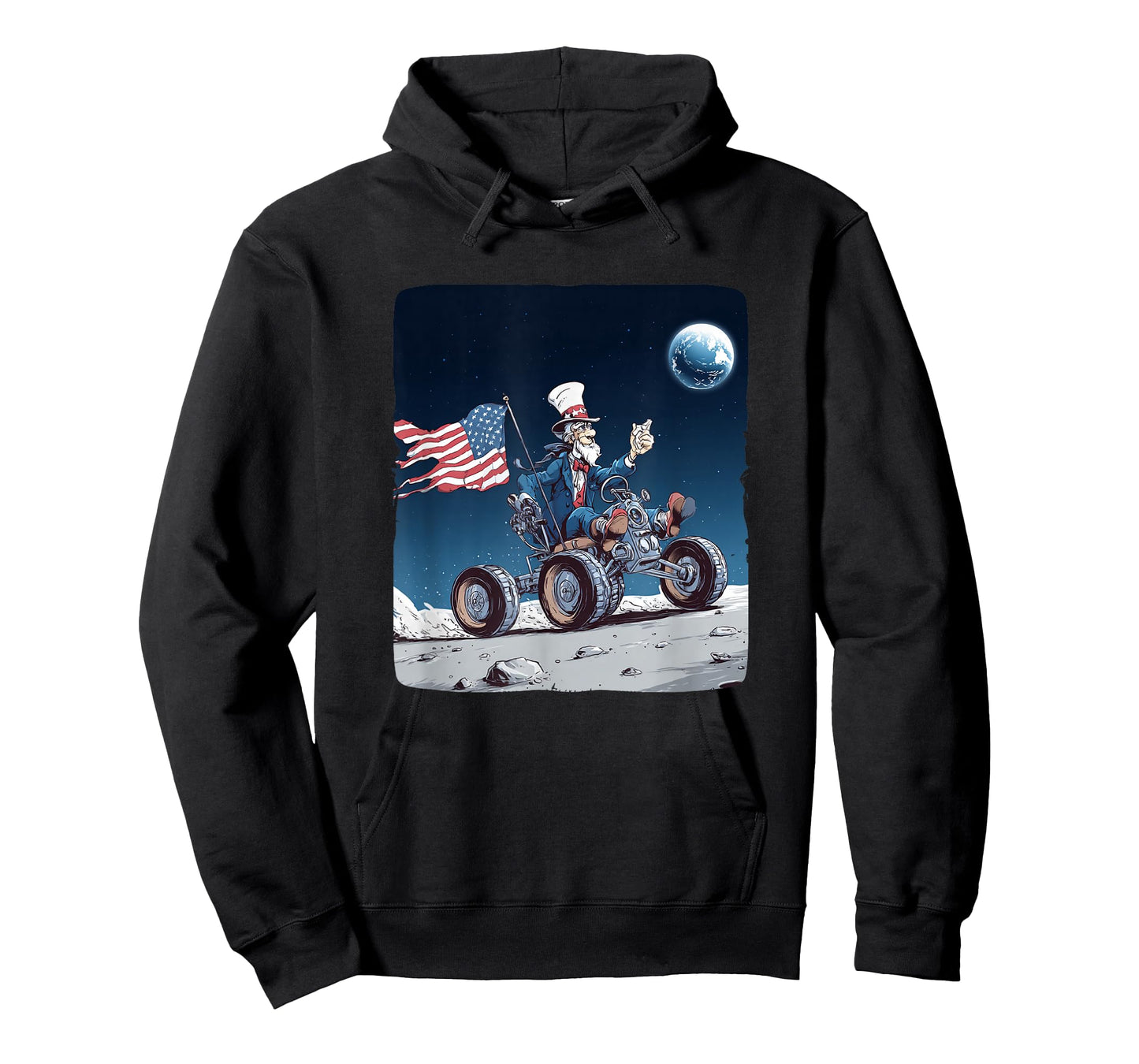 Awesome US President on Moon with Cool Vehicle T-Shirt