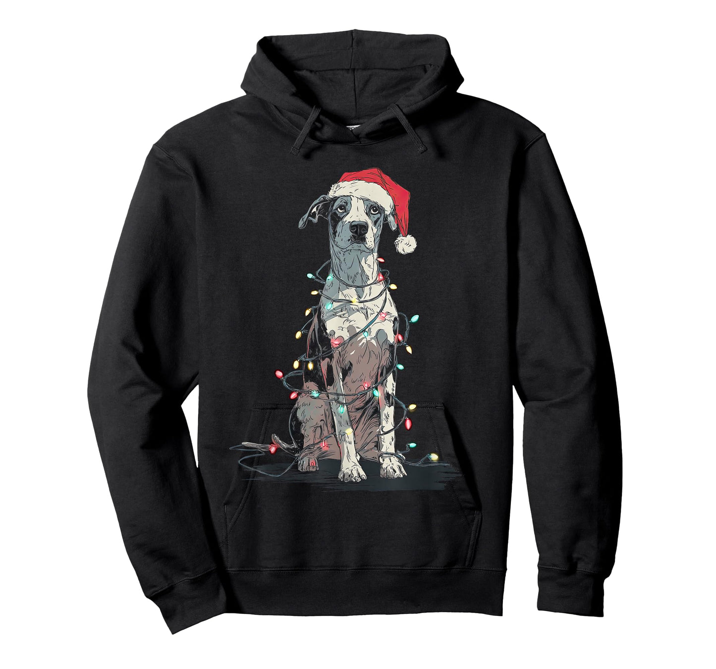 Funny Catahoula Leopard Dog Christmas Graphics Lights Lover T-Shirt