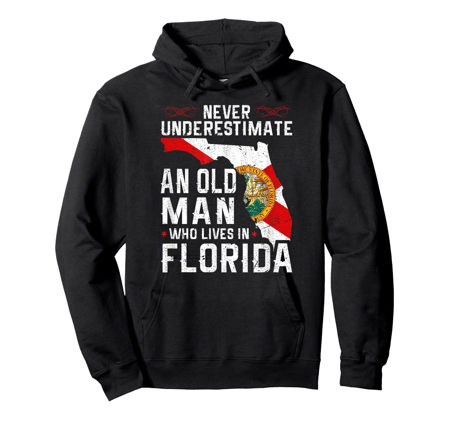 Flag Florida Home Old Man Flo Grown T-Shirt
