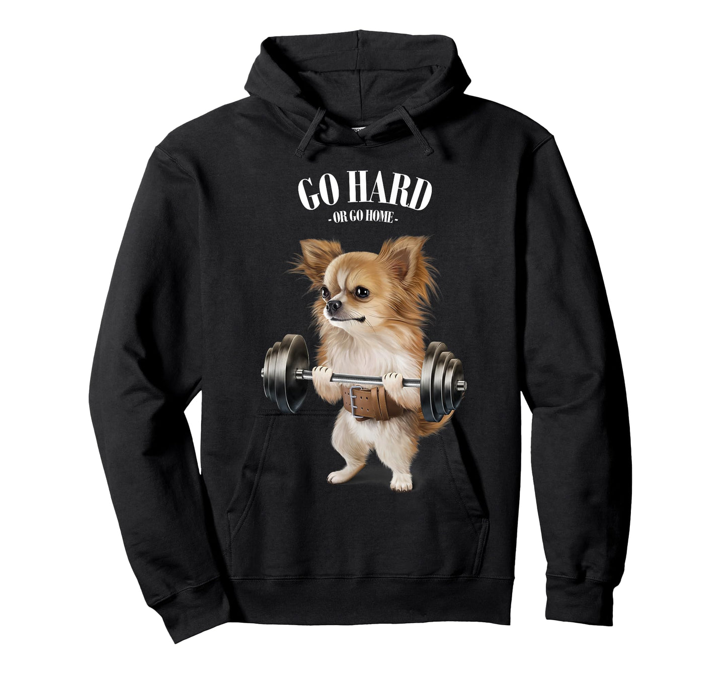 Chihuahua Dog Weightlifting in Fitness Gym Men Women Kids T-Shirt