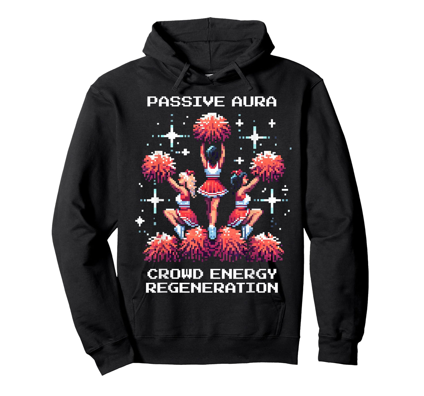 Crowd Energy Aura | Pixel Cheerleading Gaming T-Shirt