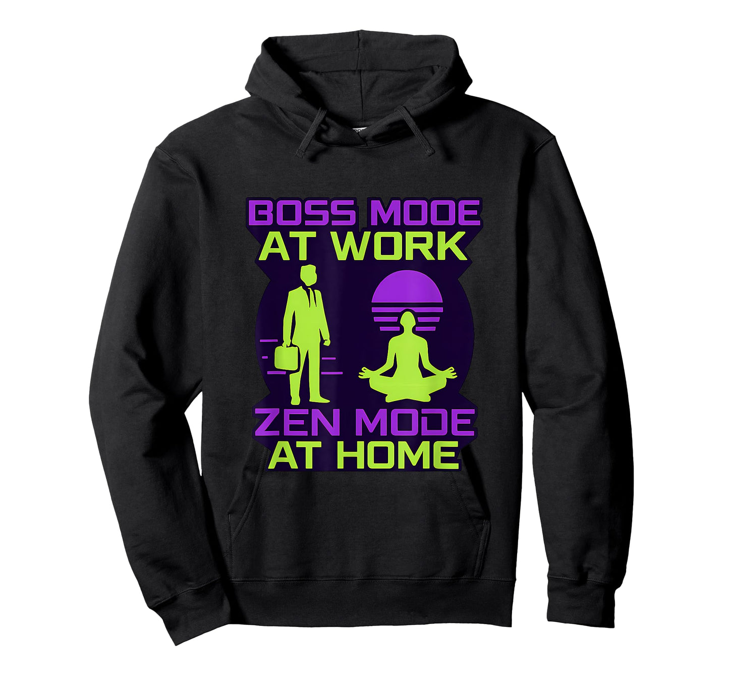 Boss Mode at Work Zen Mode at Home Cyberpunk Design T-Shirt