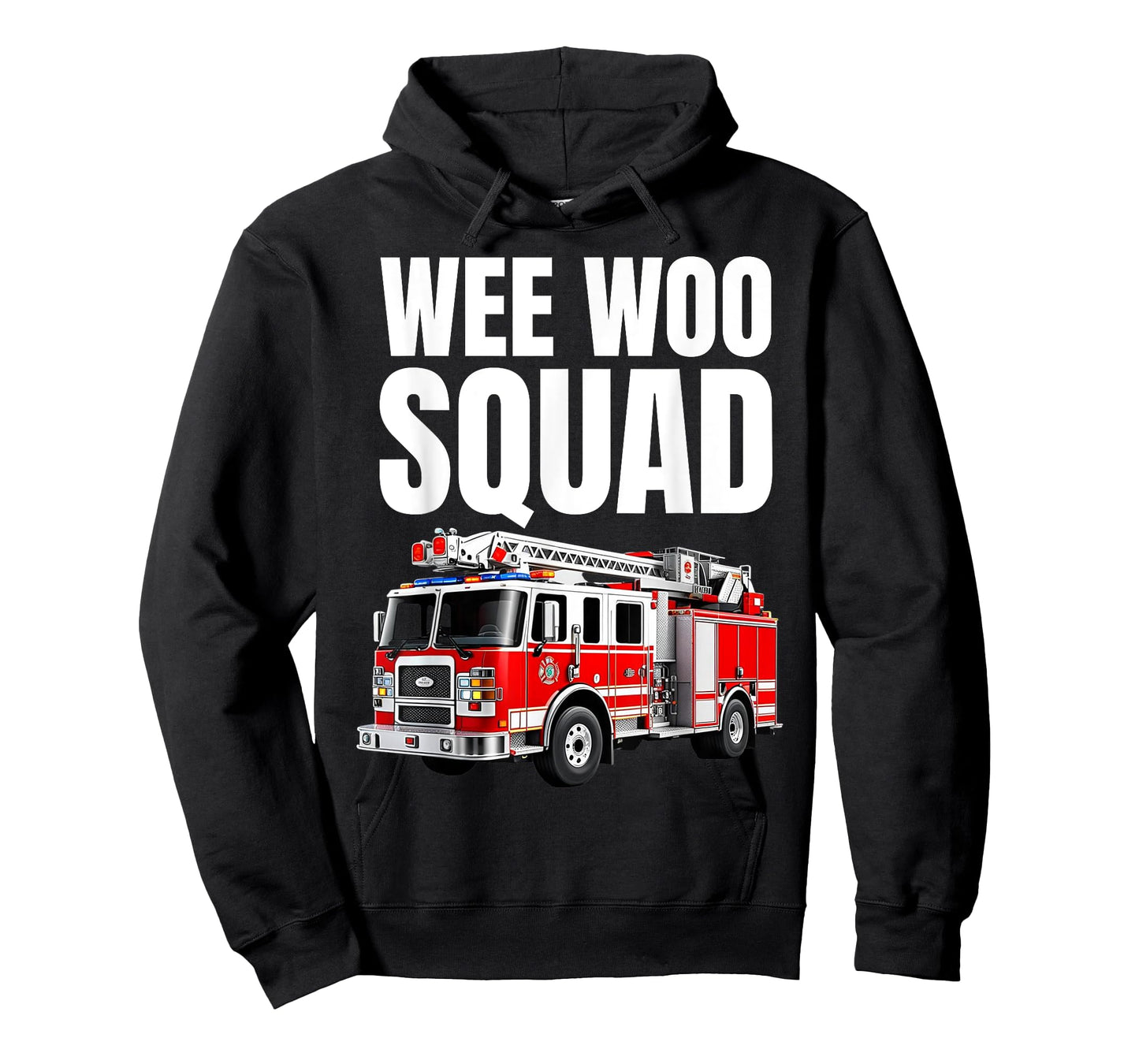 Funny Wee Woo Squad Fire Truck Design for Kids and Adults T-Shirt