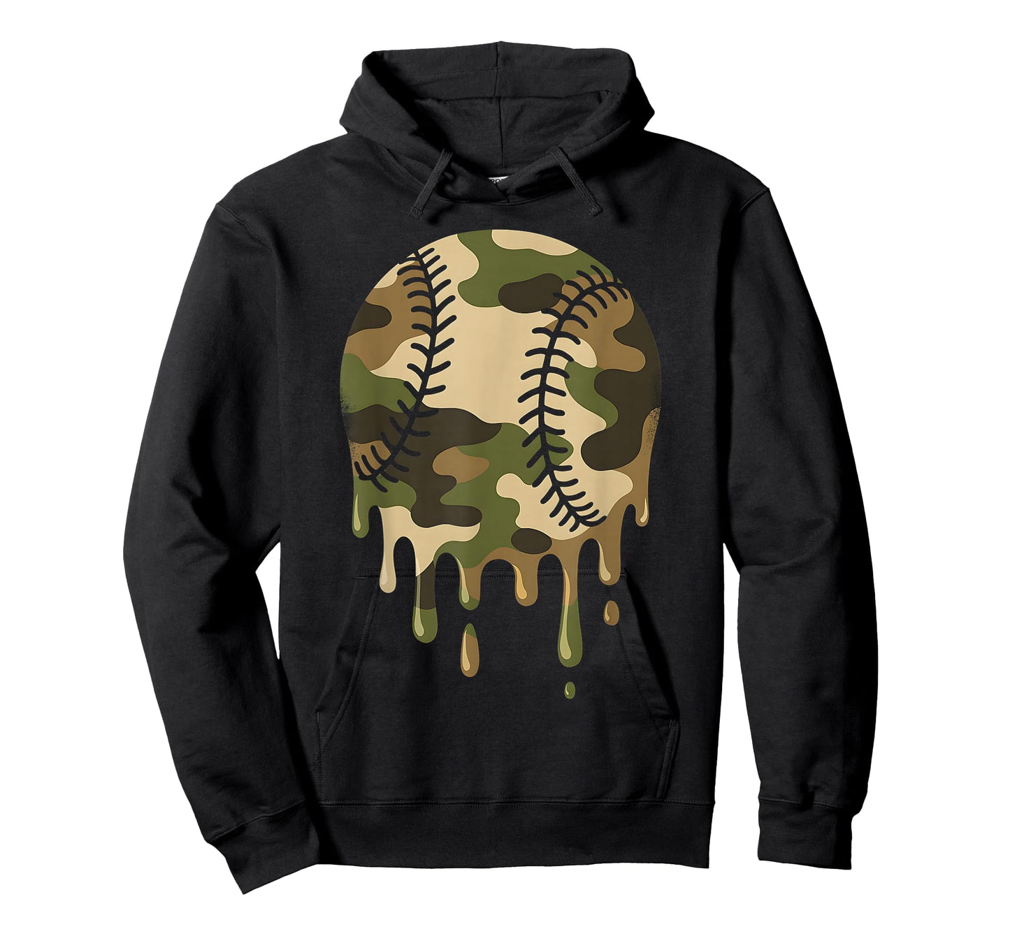 Baseball Drip Camo Boys Men Military Sports Cool Game Day T-Shirt