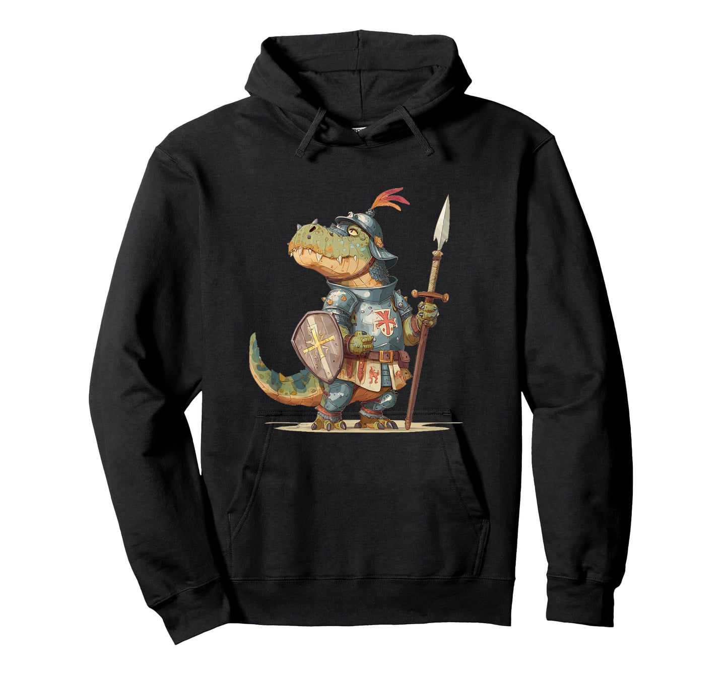 Cool Dinosaur Guard in Knight Costume for Boys and Girls T-Shirt