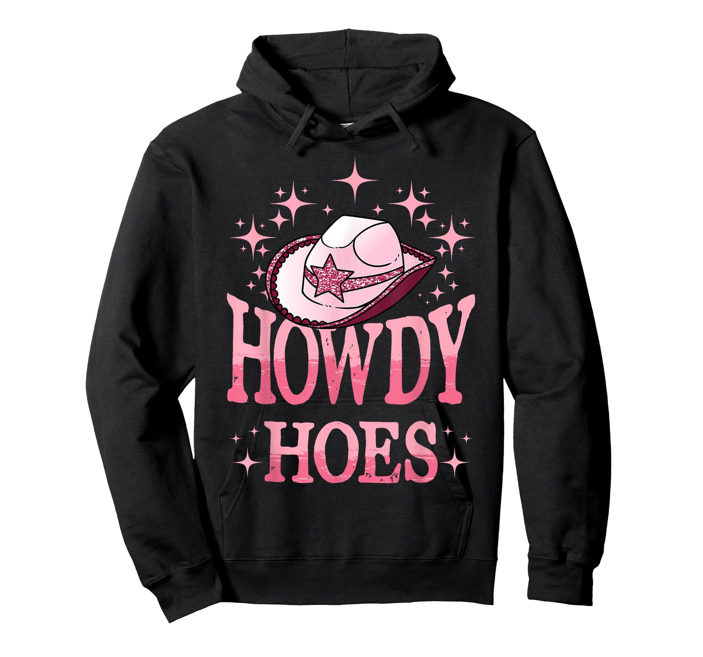 Western Cowgirl Howdy Hoes Rodeo Pink Cowboy Hat Western Country T-Shirt