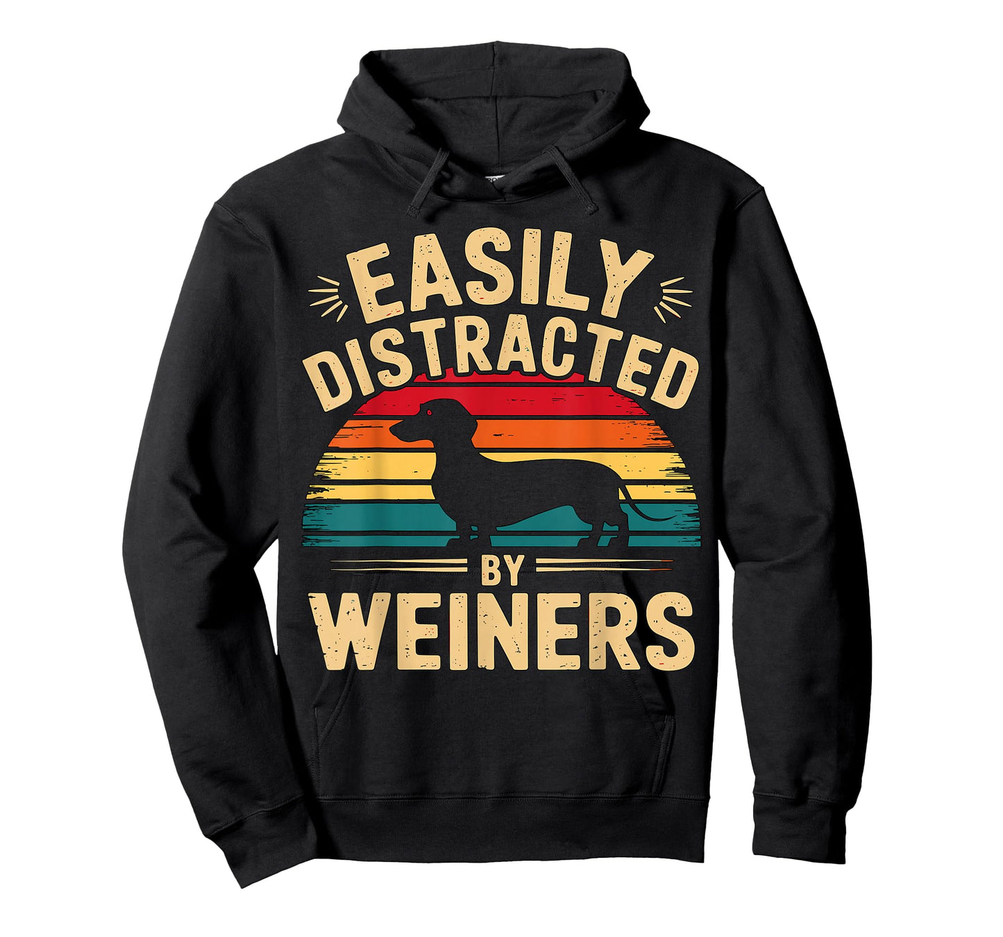 Easily Distracted by Weiners Dachshund Dog T-Shirt
