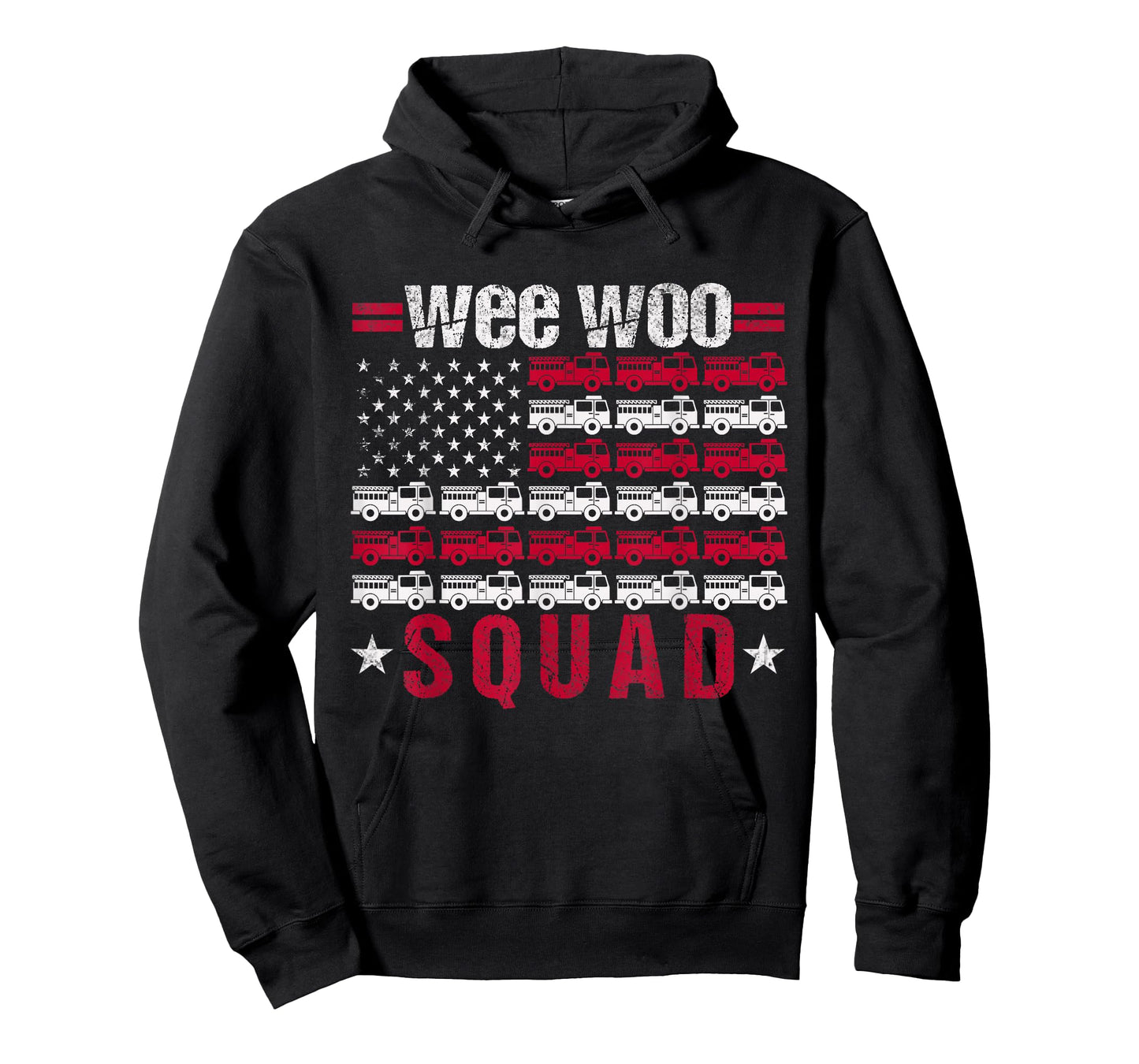Funny Wee Woo Squad Fire Truck Design for Kids and Adults T-Shirt