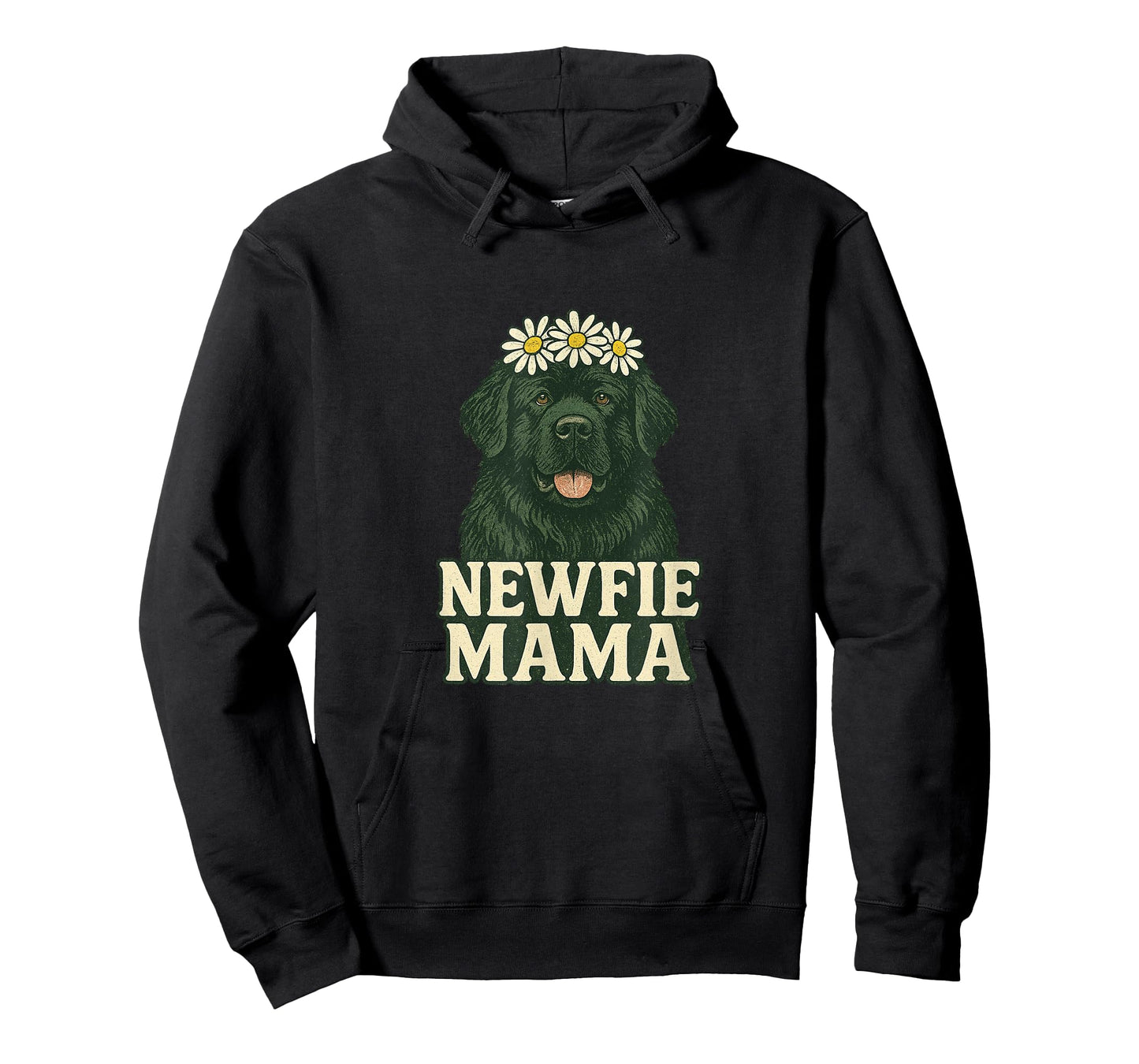 Newfie Mama Newfoundland Dog Lover Winter Snow Big Fluffy T-Shirt