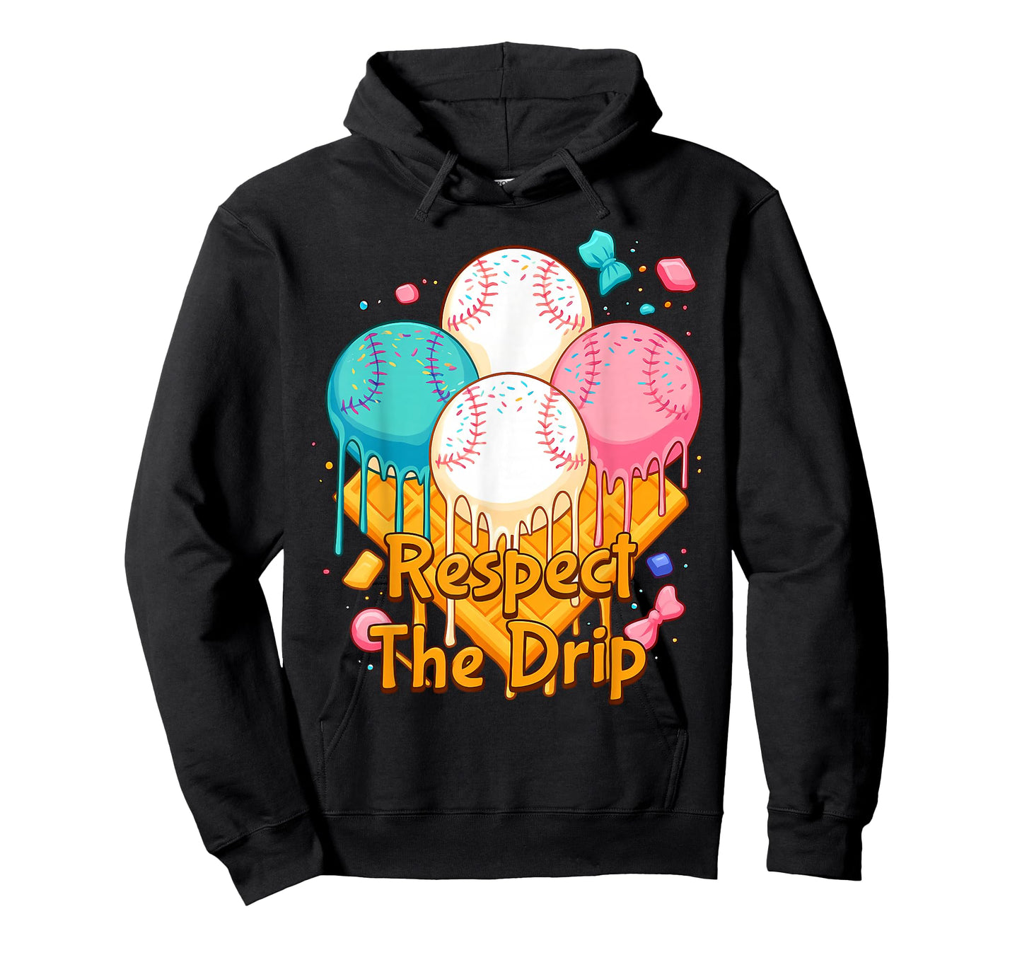 Respect The Drip Baseball Drip Boys Ice Cream Drip Youth T-Shirt