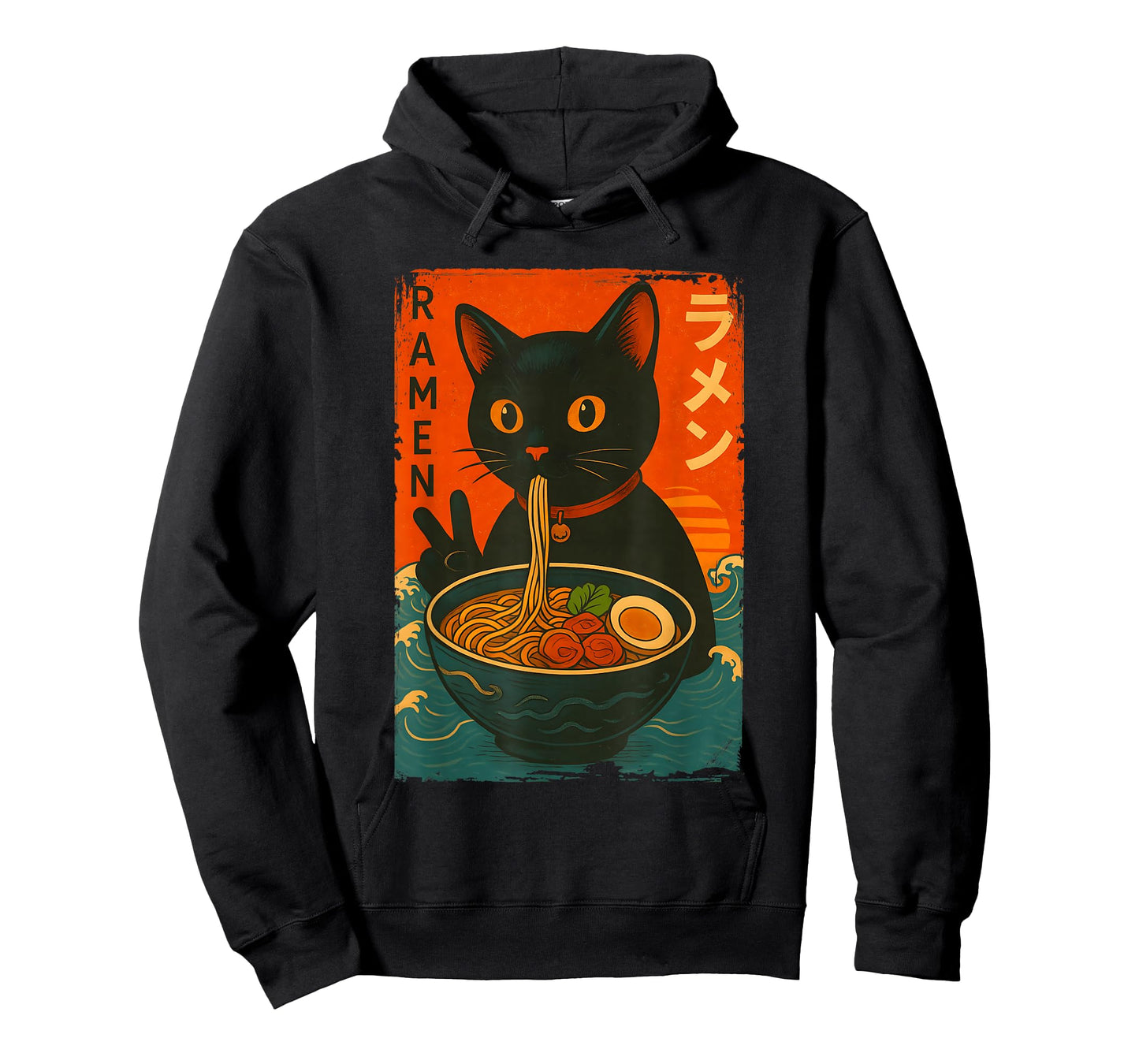 Kawaii Retro Japanese Cat Ramen Noodles Manga Anime Cats T-Shirt