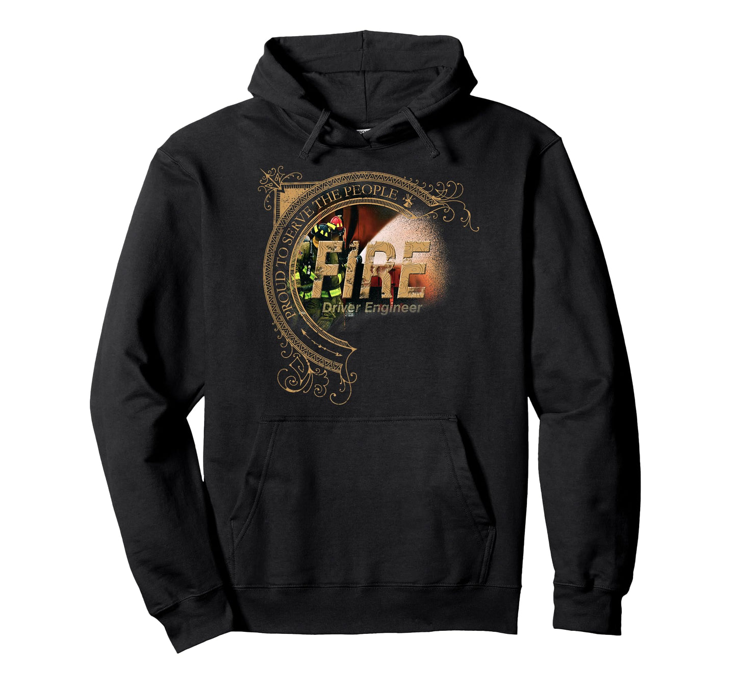 Firefighter Driver Engineer TShirt - Distressed Design