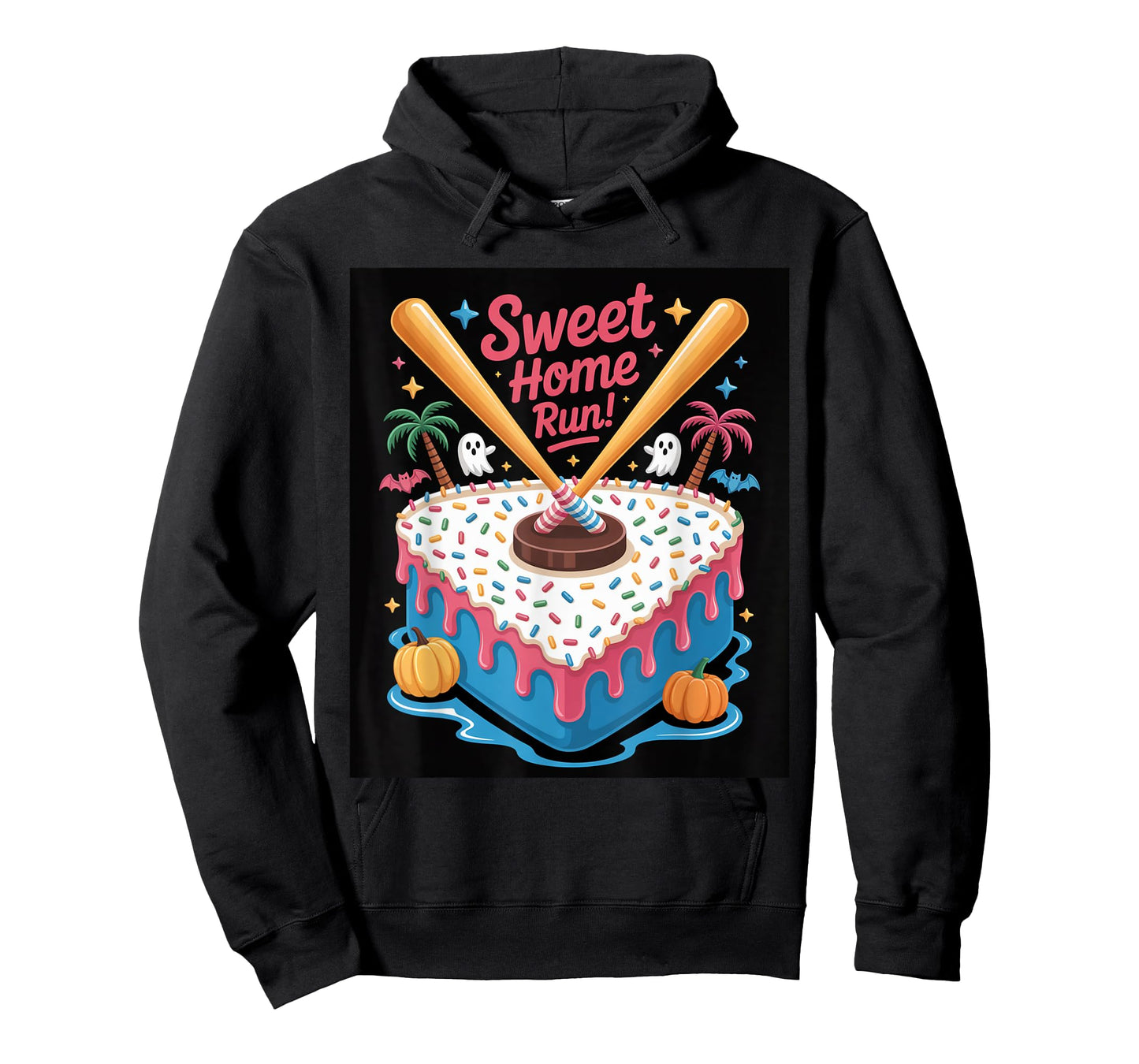 Sweet Home Run – Halloween Baseball Cake Delight T-Shirt