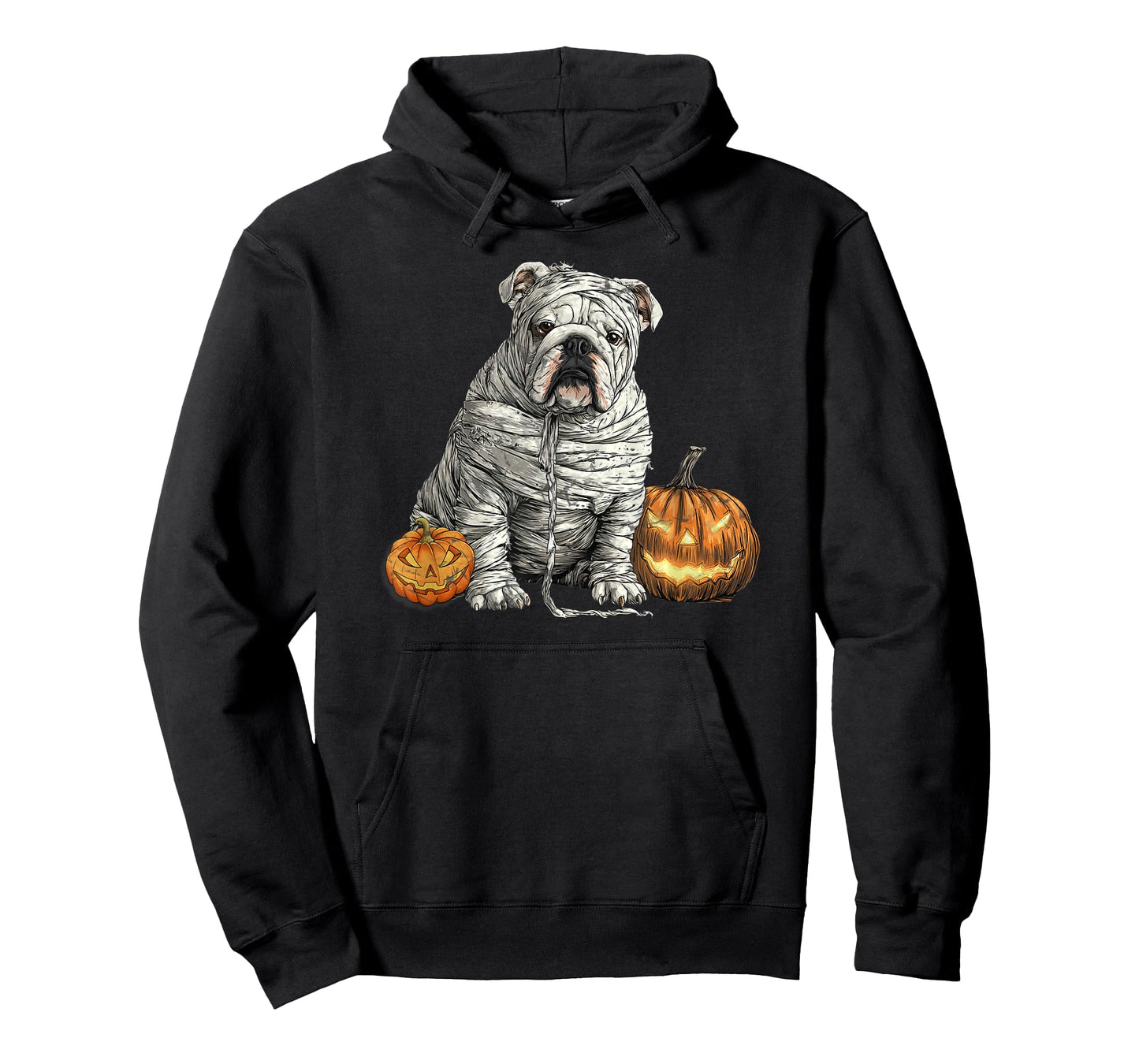 English Bulldog Dog Mummy Happy Halloween Men Women T-Shirt