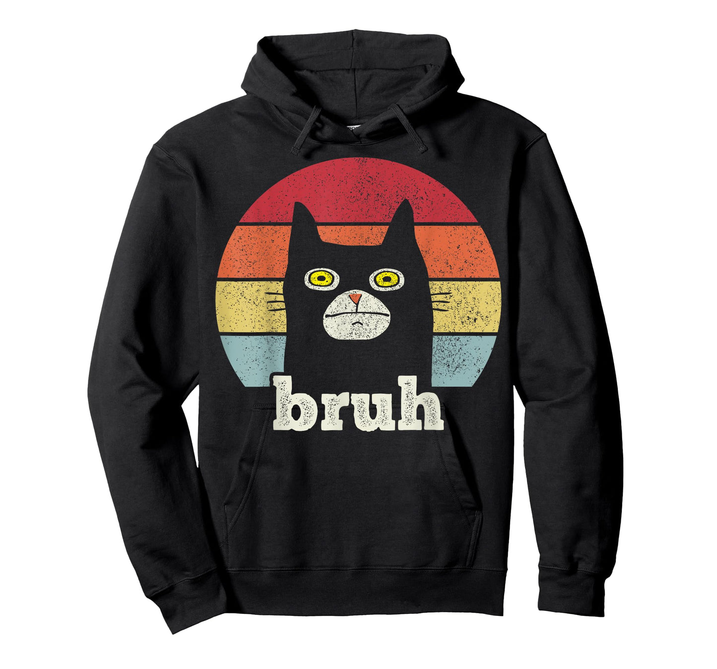 Funny Bruh Cat Meme Retro Style T-Shirt